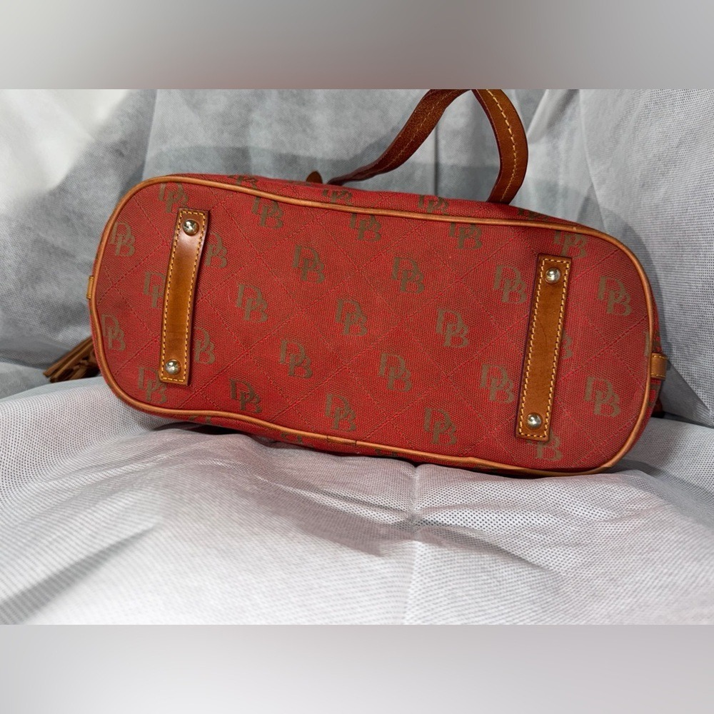 Vintage Dooney & Bourke Redish Orange and Tan purse, bag, handbag - Picture 6 of 14